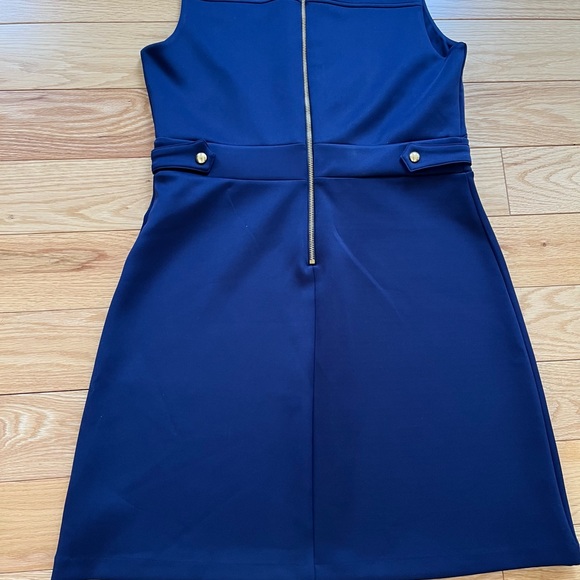 NWT Michael Kors Size L Navy and Gold Dress - Picture 3 of 7